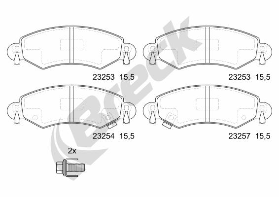 Set placute frana,frana disc 23253 00 702 10 BRECK